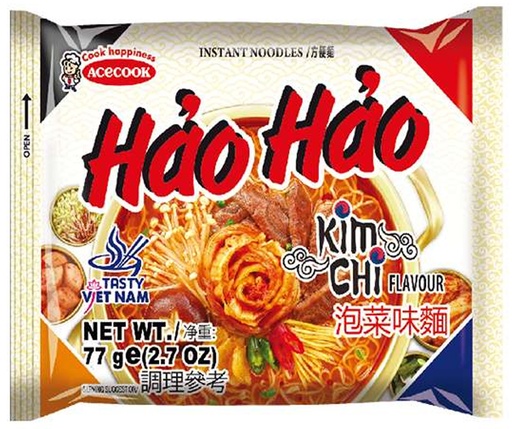 [D58105] ACECOOK Hao Hao Kimchi Instant Noodles | ACECOOK Hao Hao 泡菜味方便面 30bags*77g [Mi Kimchi]