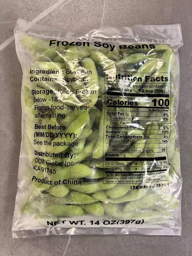 [FD02502] MASTER LEE FROZEN SOY BEANS ｜李先生 冷冻毛豆荚 24bags*340g