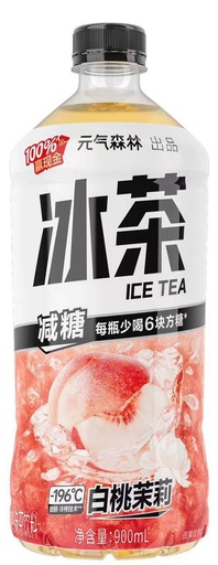 [A25806] GF White Peach Jasmine Iced Tea｜元气森林 冰茶 低糖 白桃茉莉冰茶 PET 12btls*900ml