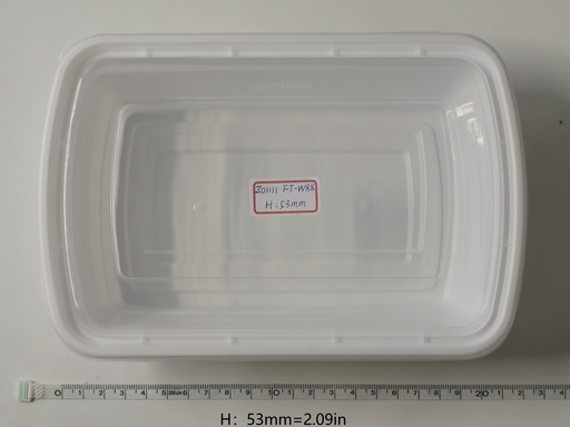 [Z01111] FUTONG 35OZ Plastic Container-W88 | 福通 35OZ PP方餐盒-W88 1box*150sets