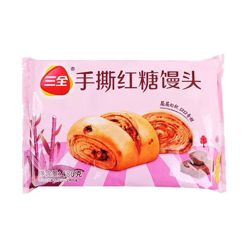 [FA01314] SanqQuan Steamed Flour Buns With Brown Sugar | 三全 手撕红糖馒头 12boxes*480g